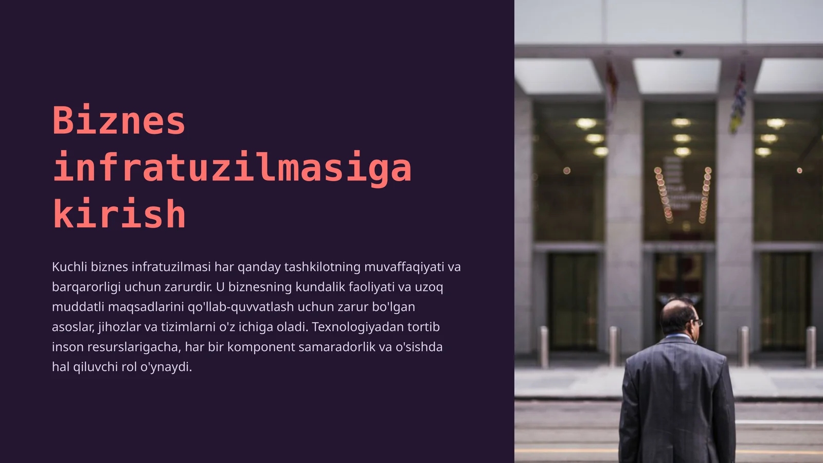 Biznes infratuzilmasiga kirish