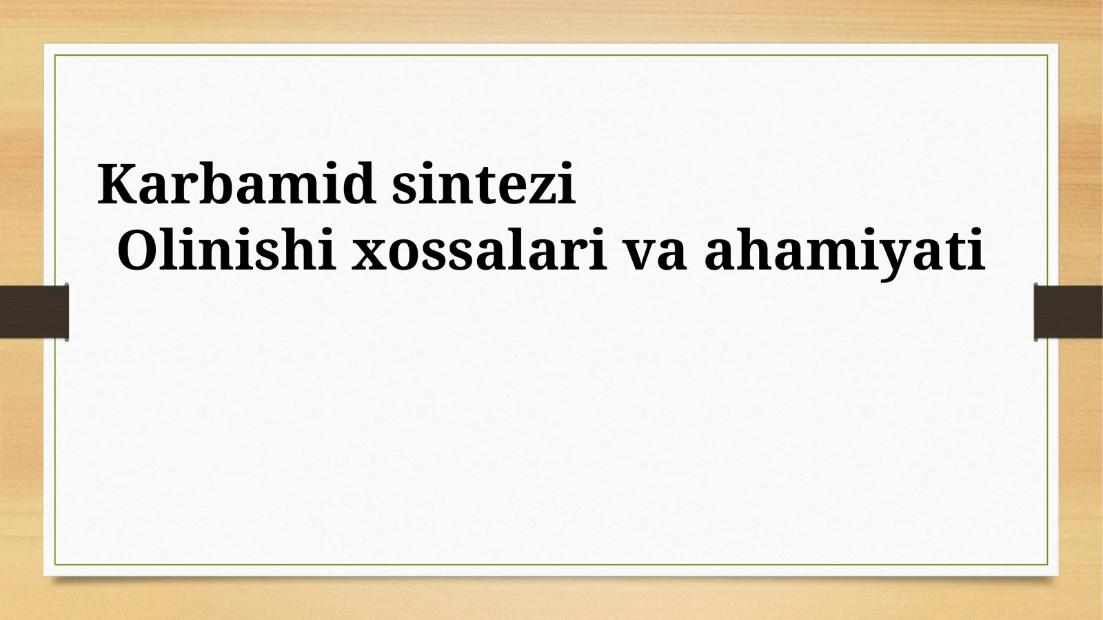 Karbamid sintezi
