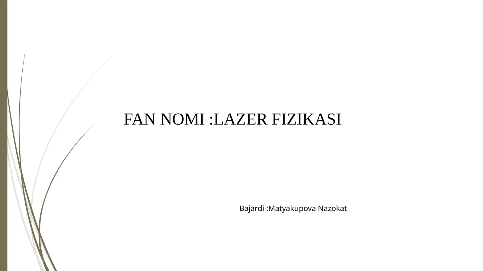 LAZER FIZIKASI