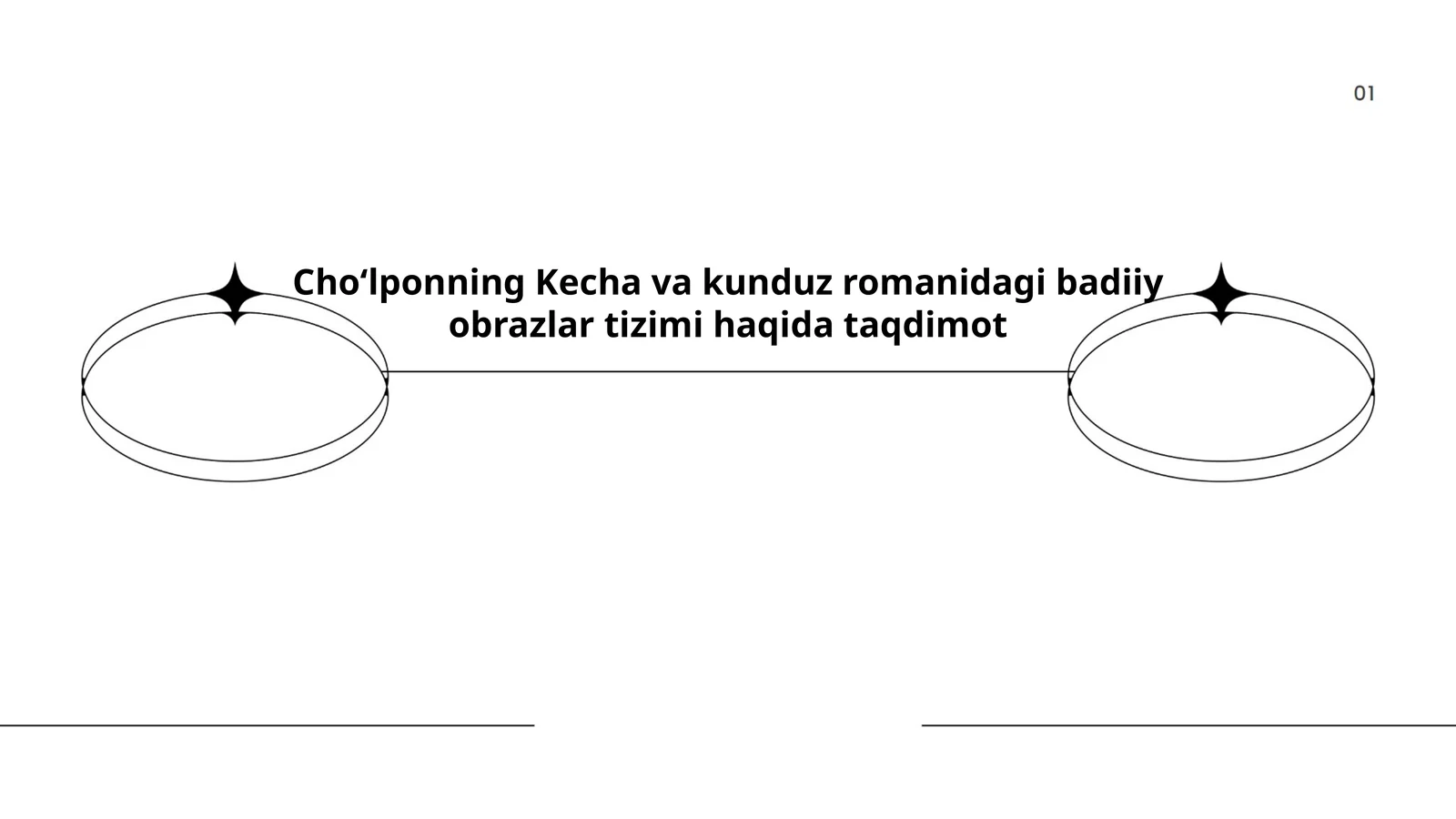 Choʻlponning Kecha va kunduz romanidagi badiiy obrazlar tizimi haqida taqdimot