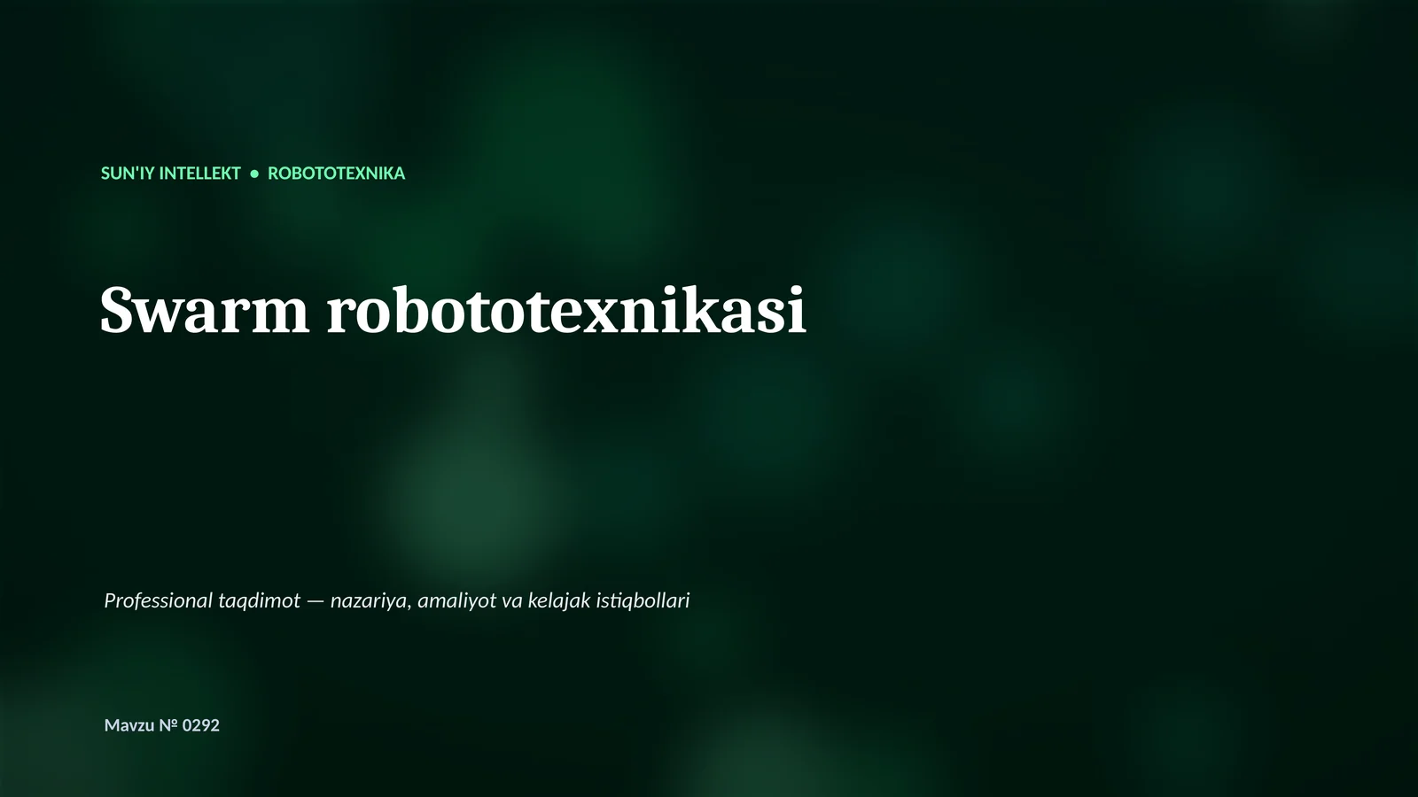 Swarm robototexnikasi