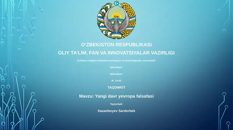 Yangi davr yevropa falsafasi