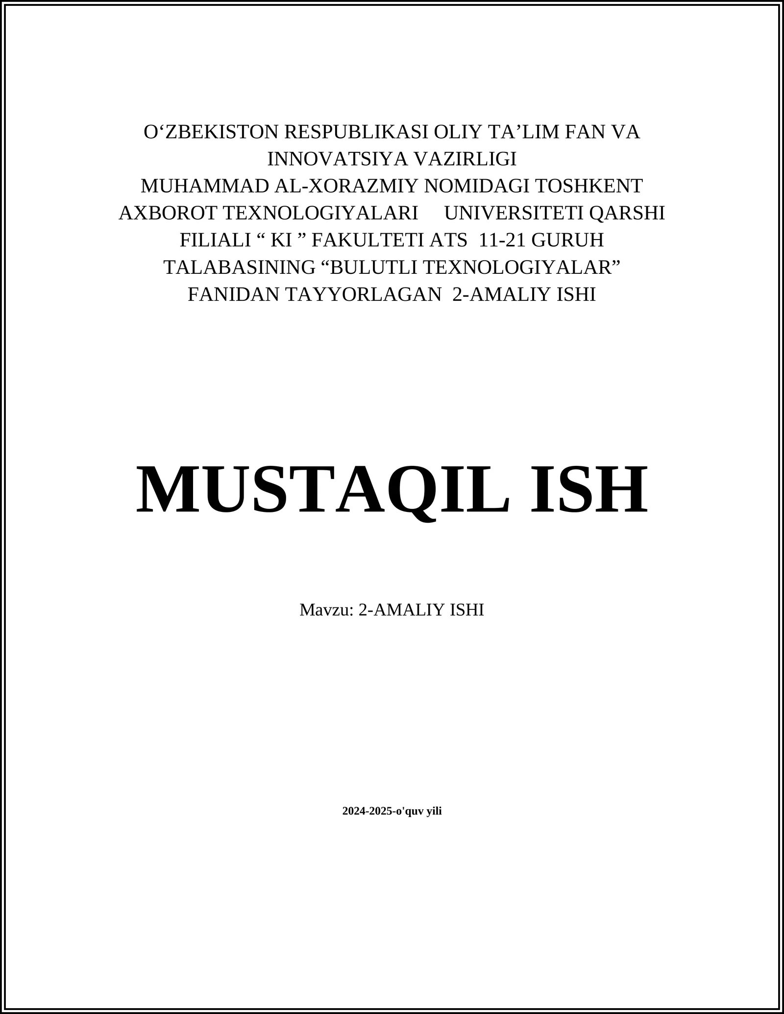2-AMALIY ISH: Jarayonlar monitoringi