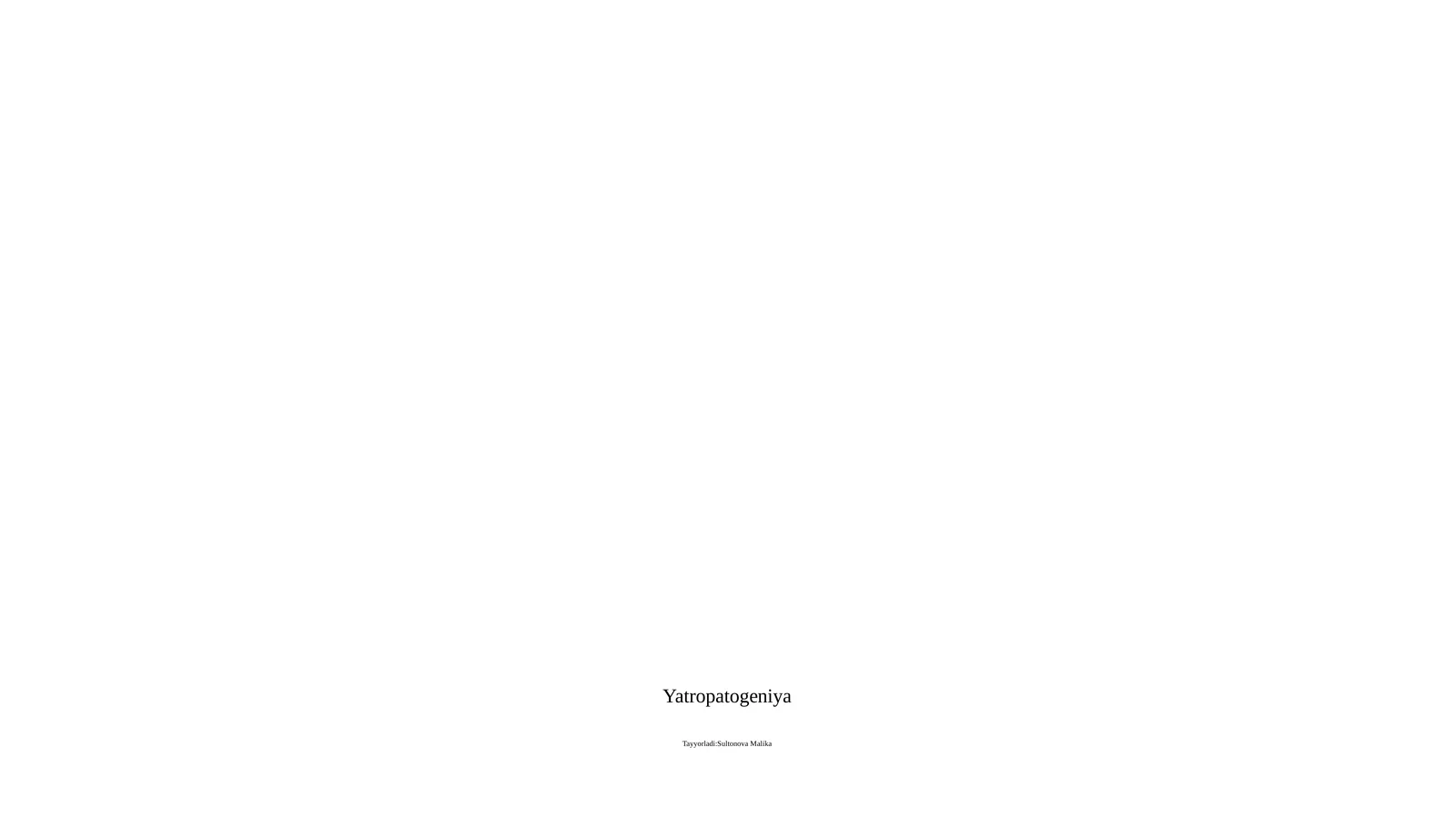 Yatropatogeniya