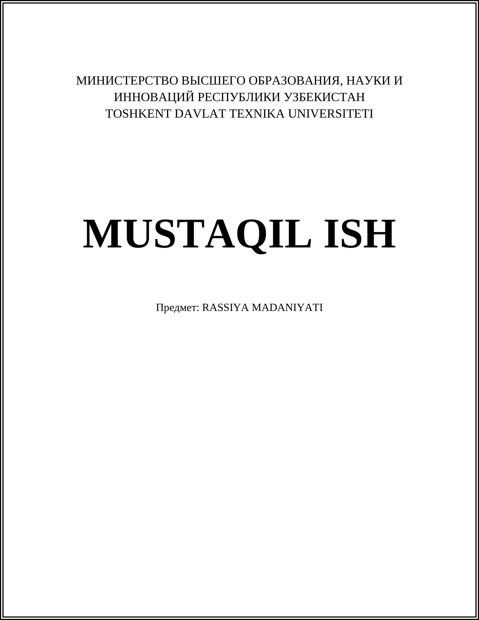 RASSIYA MADANIYATI