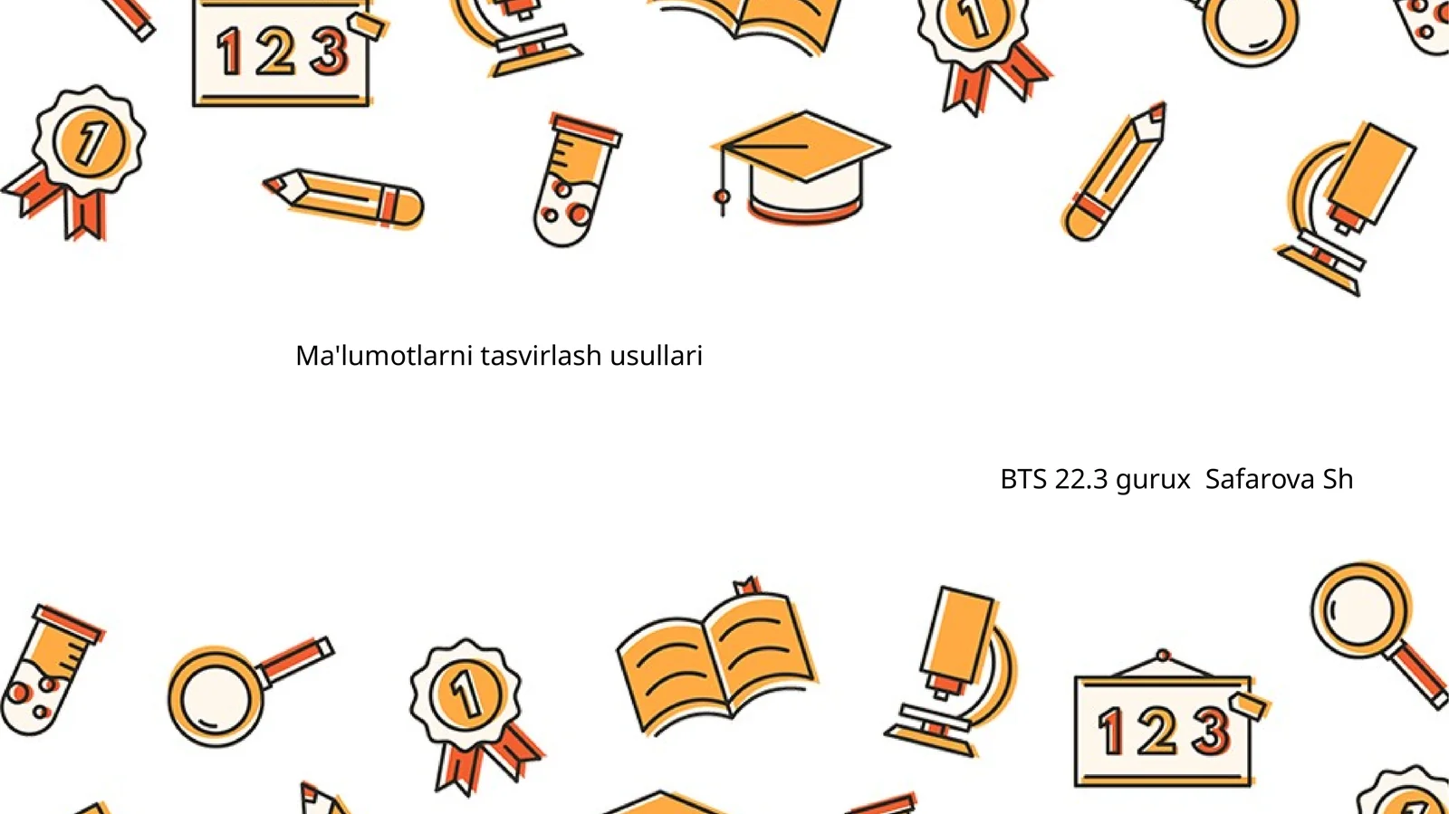 Ma'lumotlarni tasvirlash usullari