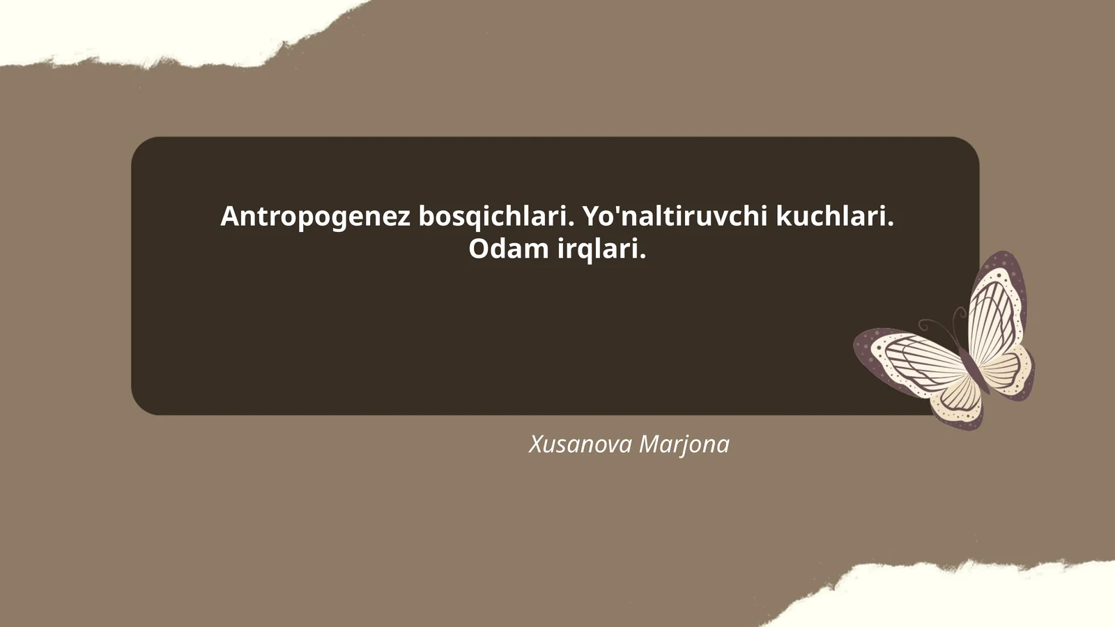 Antropogenez bosqichlari