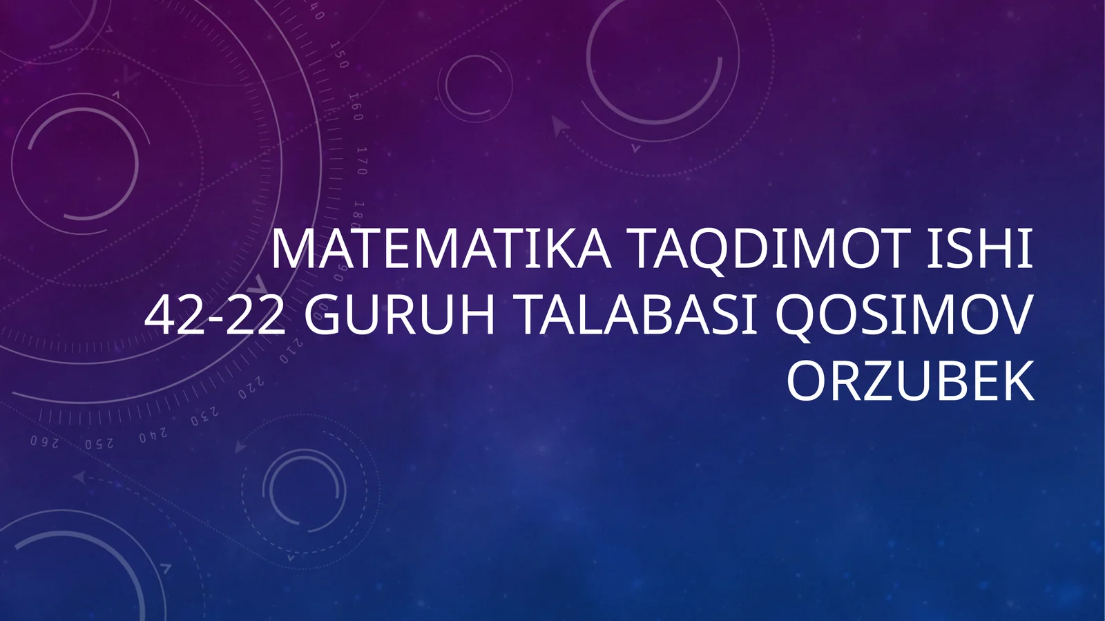 Vektorlar Ustida chiziqli amallar bajarish. VektorNing o‘qdagi proyeksiyasi. Yo‘naltiruvchi sinuslar