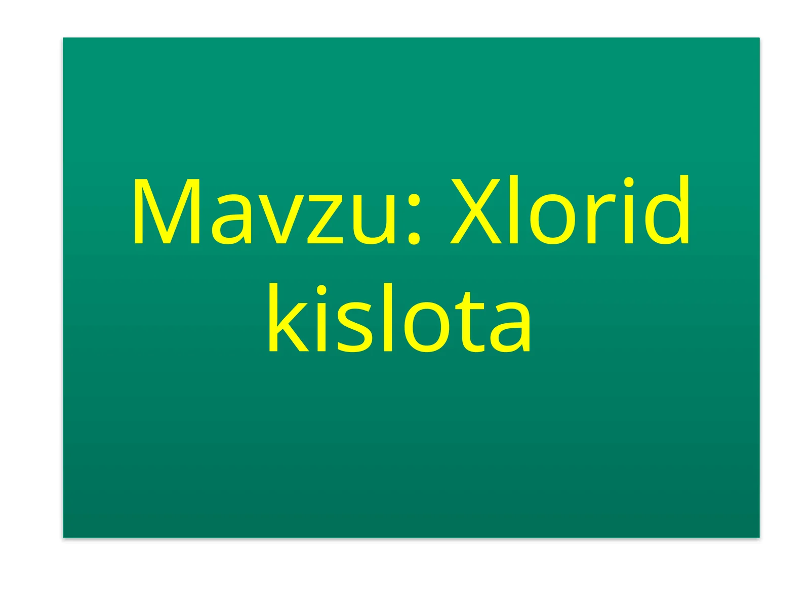 Xloridkislota