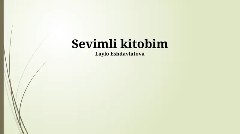 Sevimli kitobim