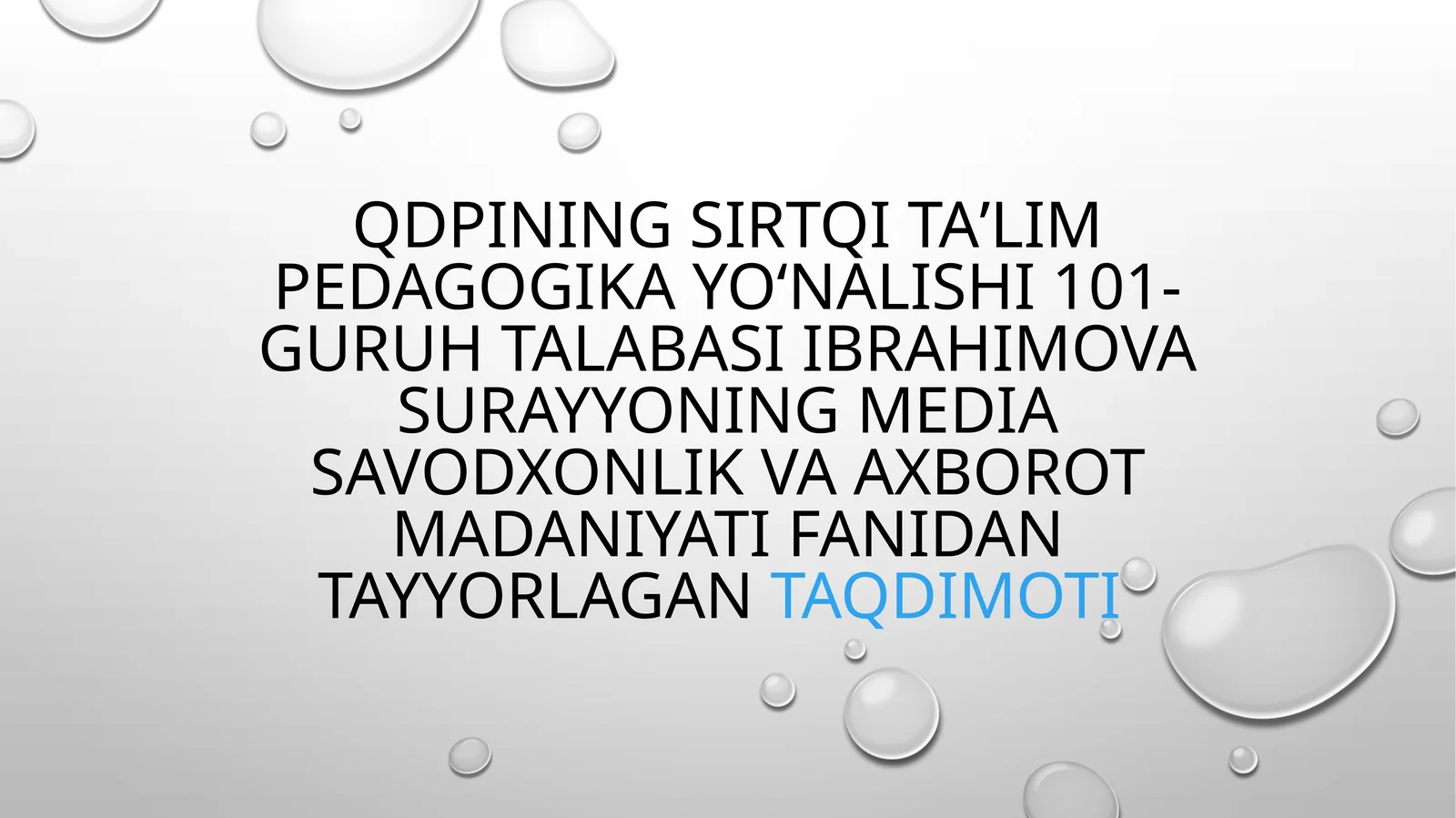 media savodxonlik va axborot madaniyati Ifanidan tayyorlagan TAQDIMOTI