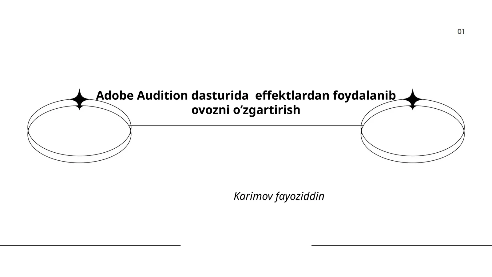 Adobe Audition dasturida effektlardan foydalanib ovozni o’zgartirish