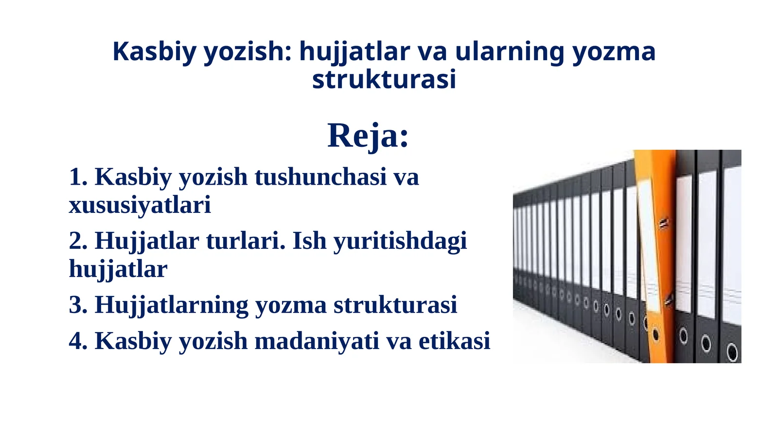 Kasbiyyozish:hujjatlarvaularningyozmastrukturasi
