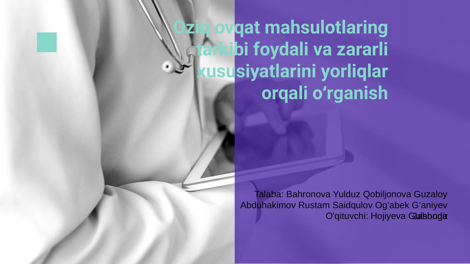 Oziq ovqat mahsulotlari tarkibi