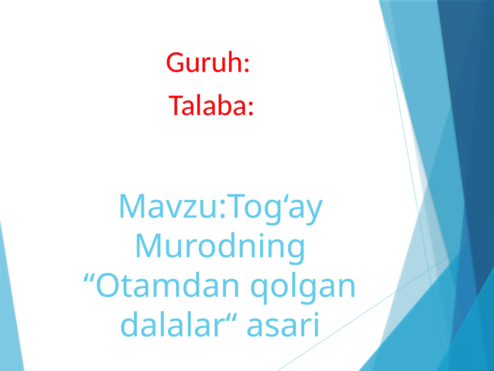 Otamdan qolgan dalalar