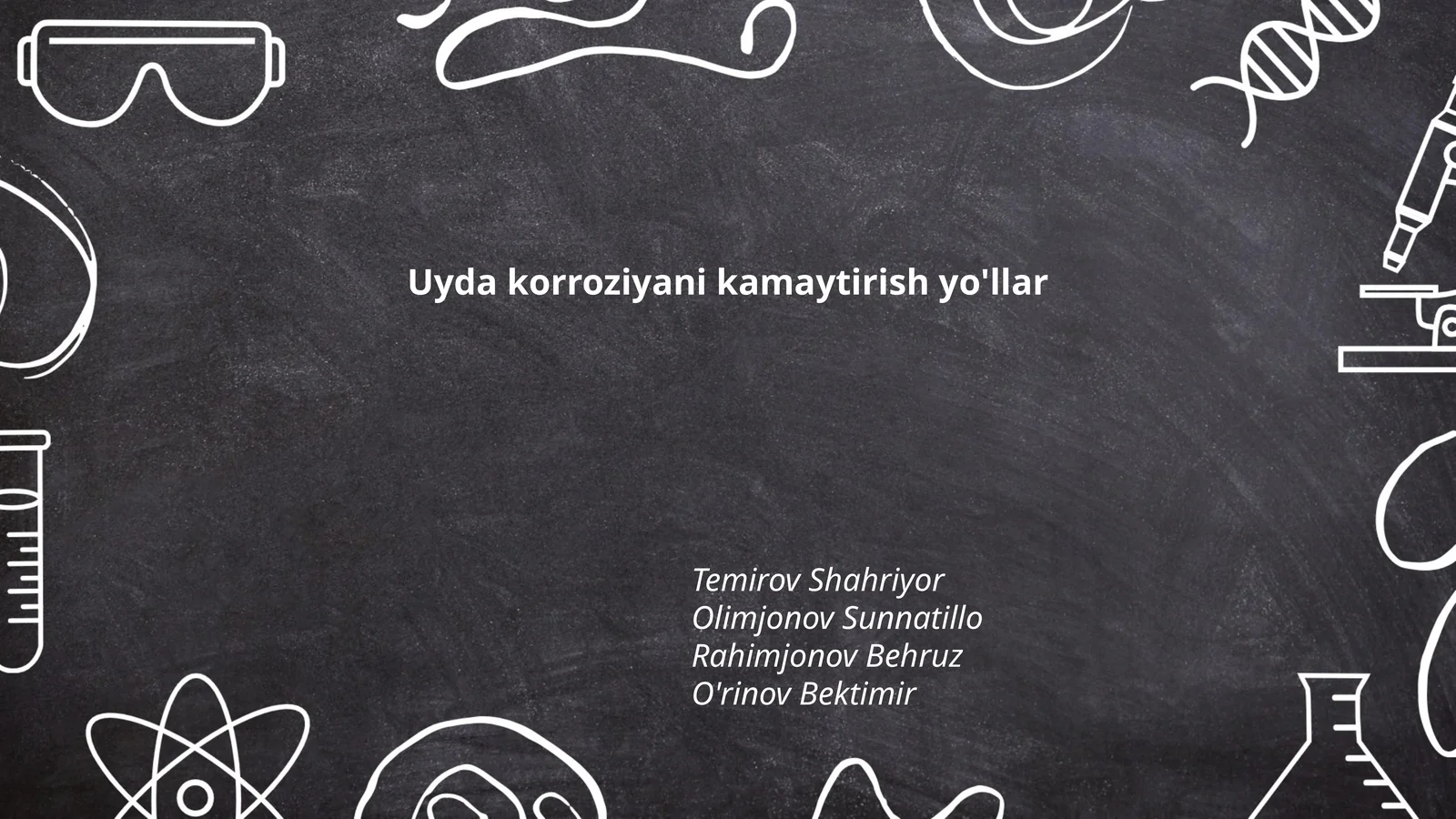 Uyda korroziyani kamaytirish yo'llar