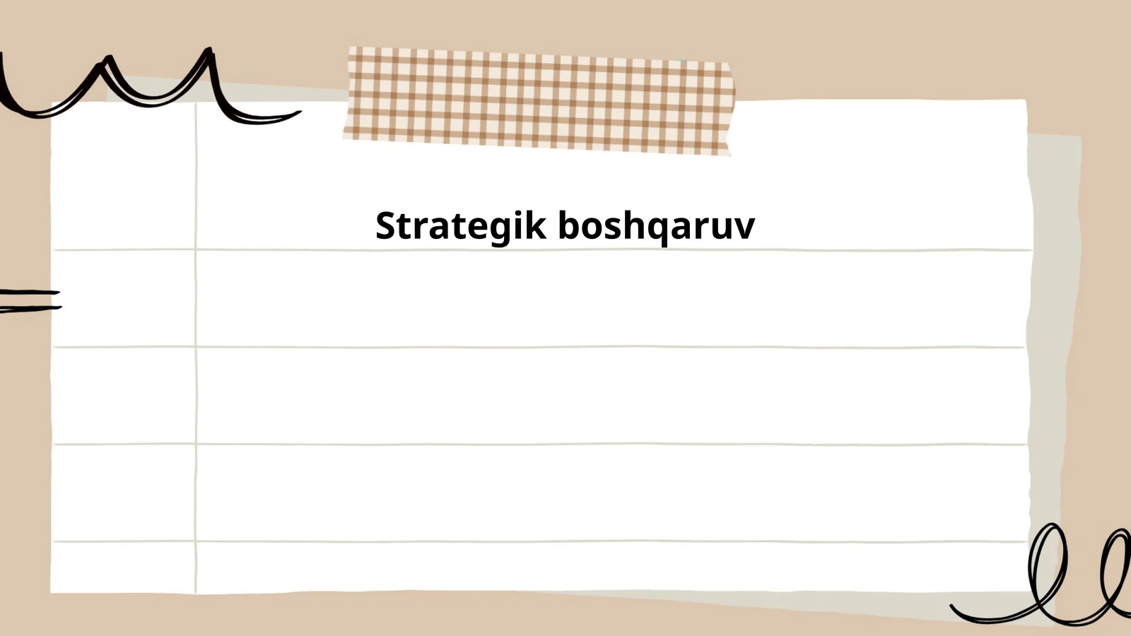 Strategik boshqaruv
