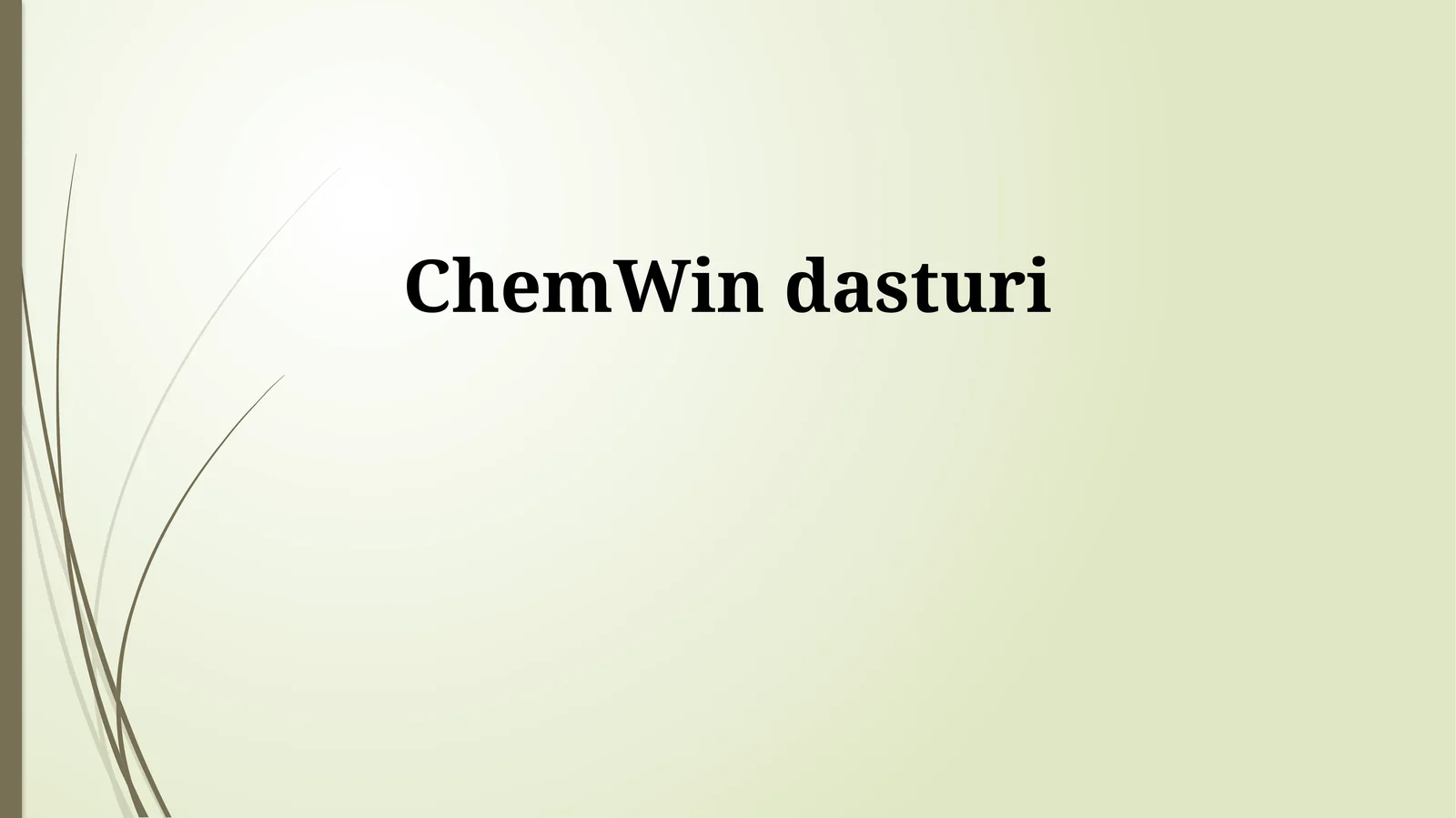 ChemWin dasturi