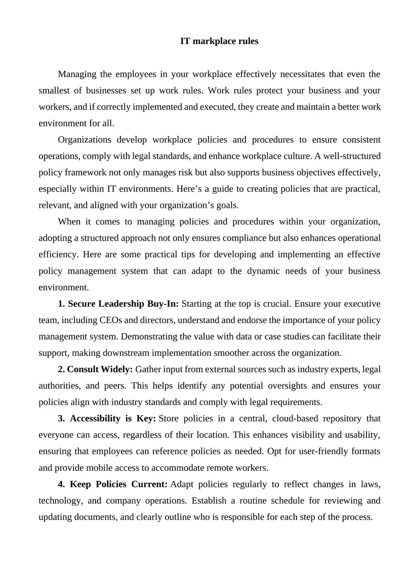 IT markplace rules | IT bozor qoidalari