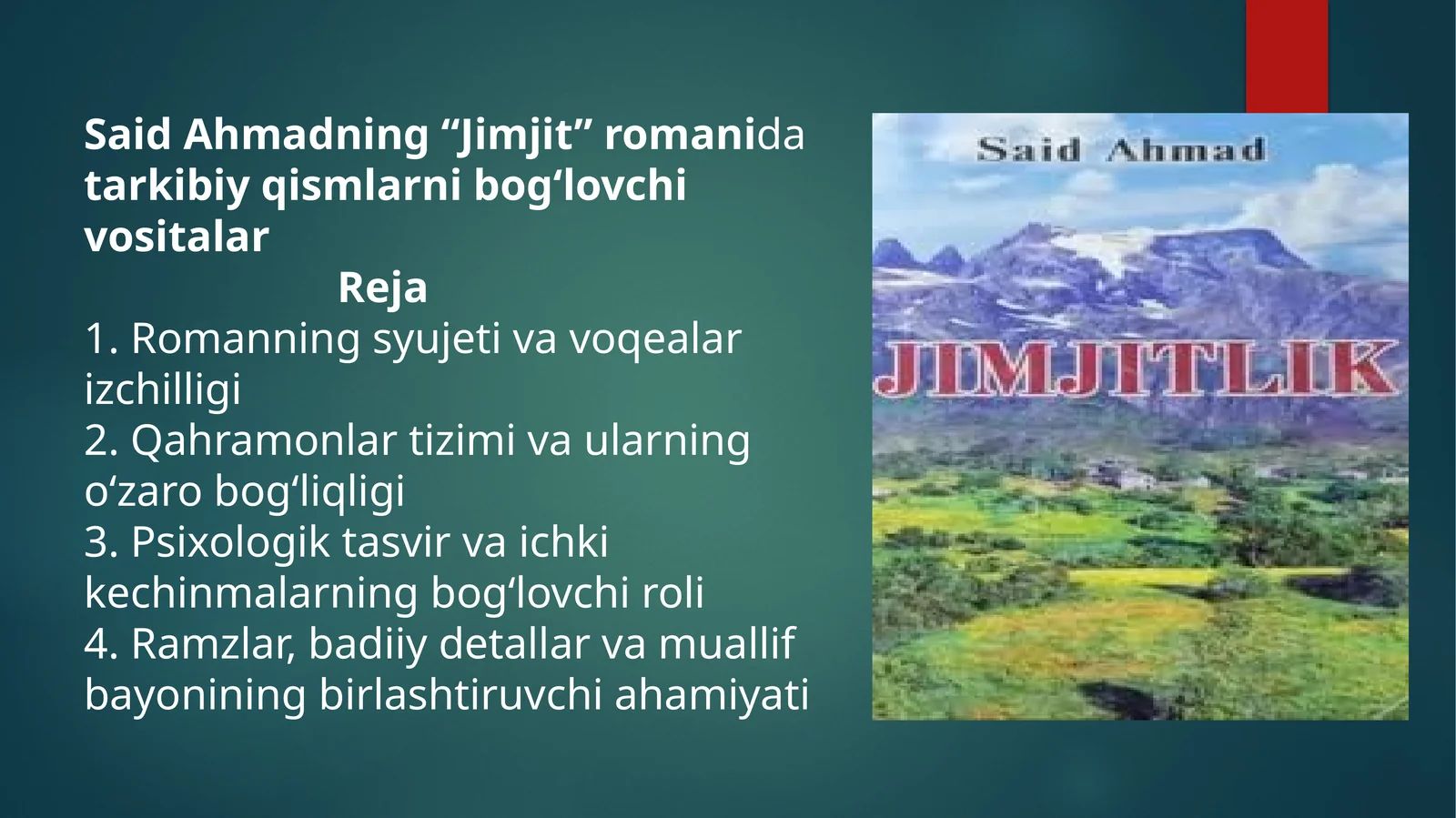 Said Ahmadning “Jimjit” romani