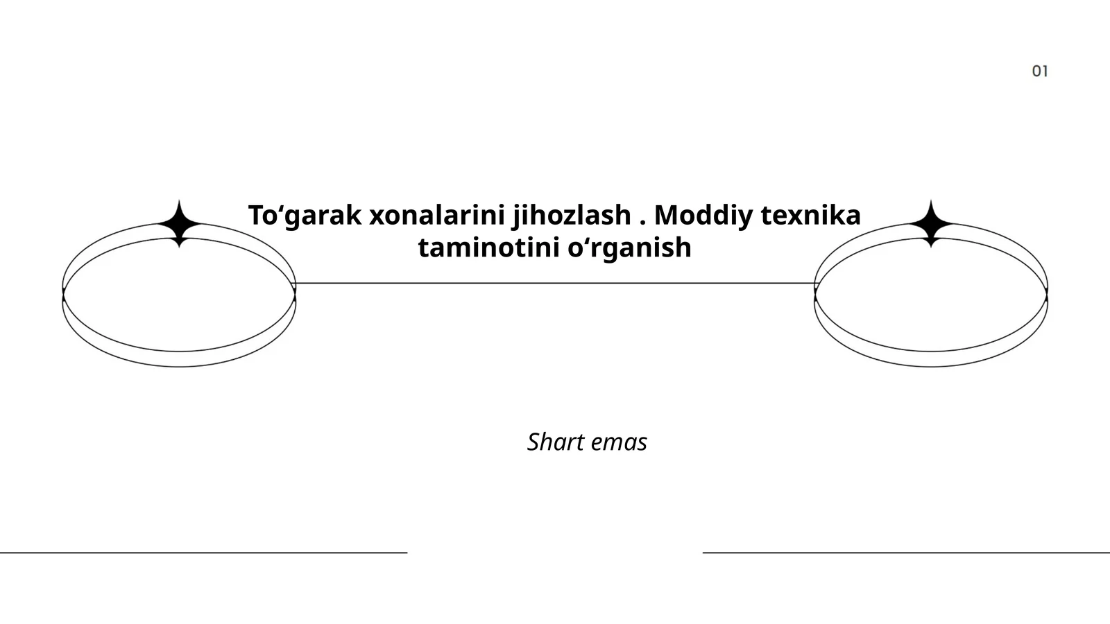 Toʻgarak xonalarini jihozlash. Moddiy texnika taminotini oʻrganish