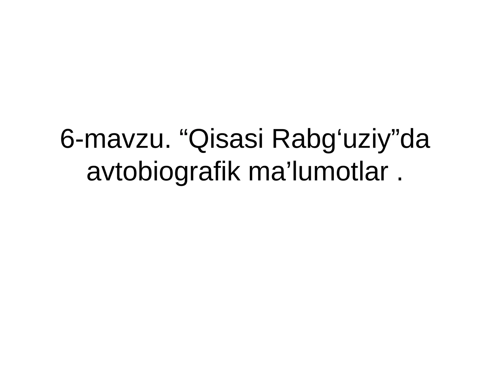 Qisasi Rabg‘uziy