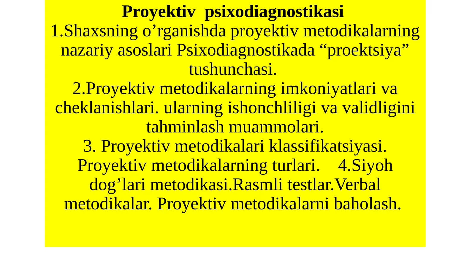 Proyektiv psixodiagnostikasi