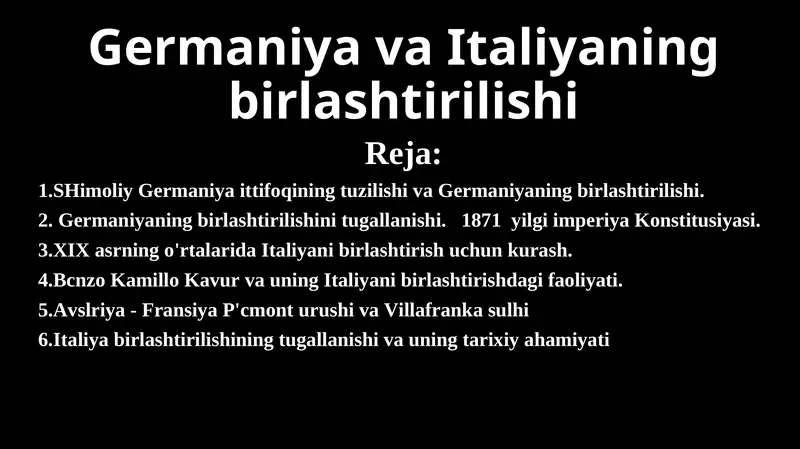 Shimoliy Germaniya va Italiyaning birlashtirilishi