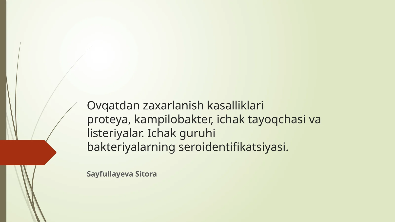 Ovqatdan zaharlanish kasalliklari