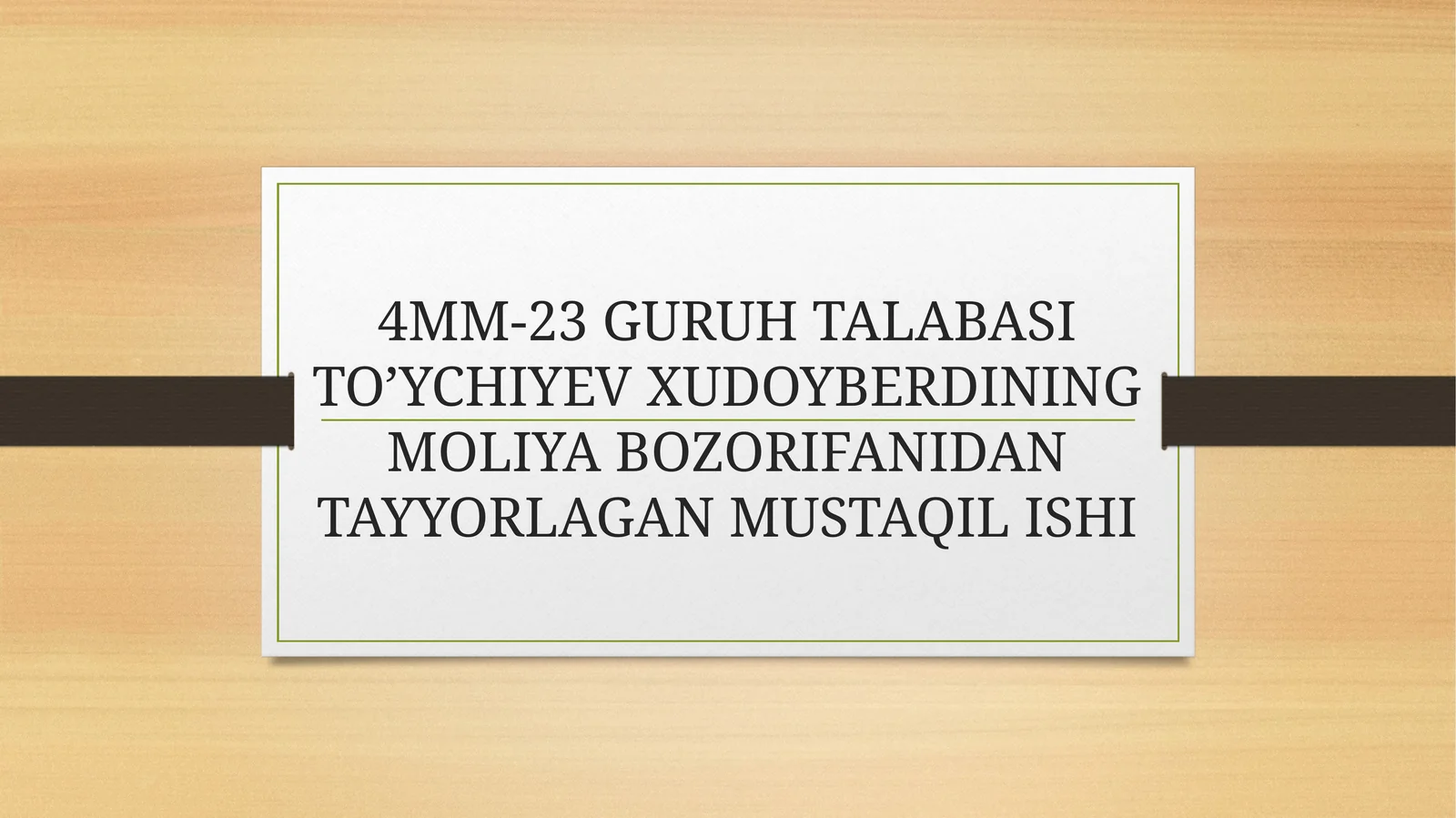 Qimmatbaho metallar bozori