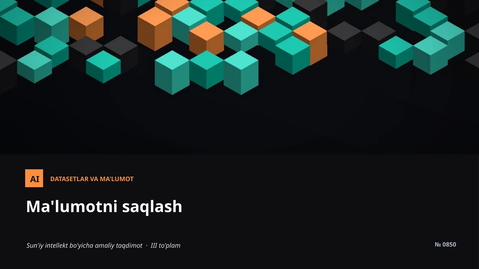 Ma'lumotni saqlash