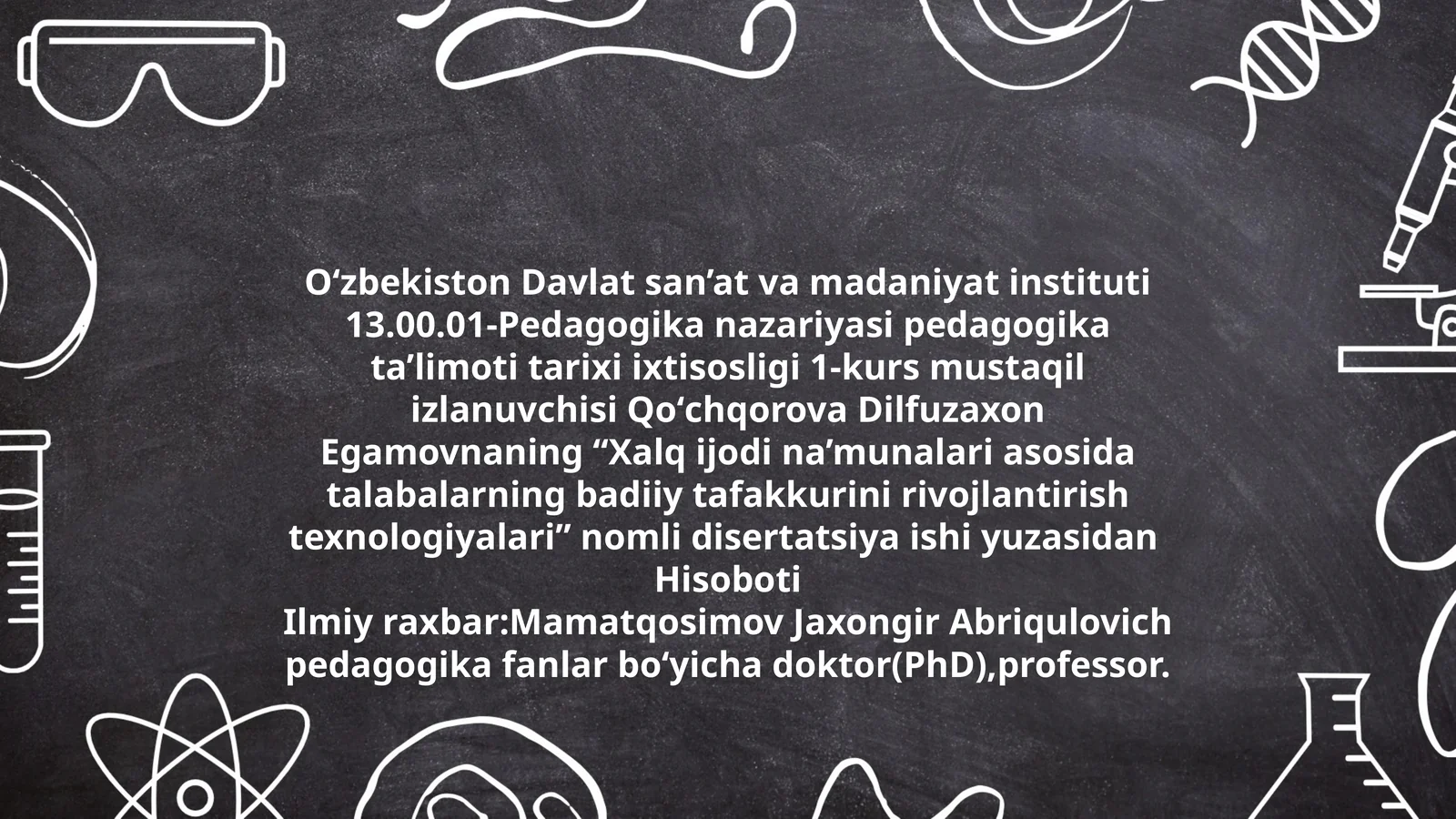 Xalq ijodi na’munalari asosida talabalarning badiiy tafakkurini rivojlantirish texnologiyalari