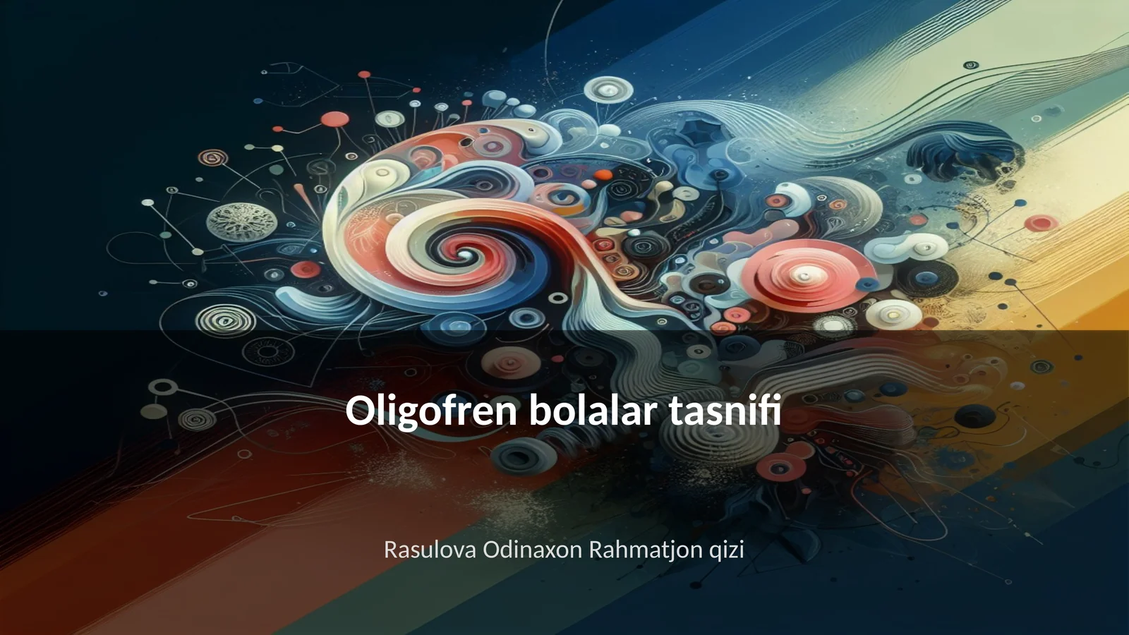 Oligofren bolalar tasnifi