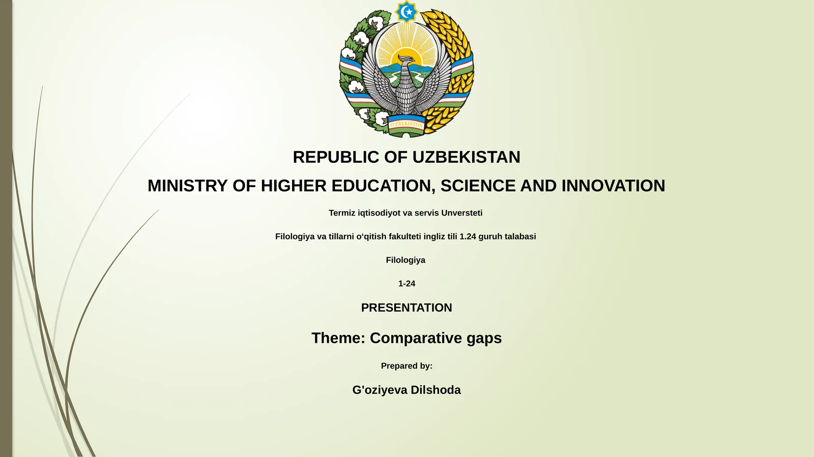 Comparative Gaps Presentation
