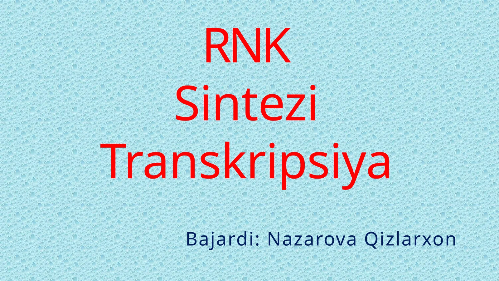 RNK Sintezi