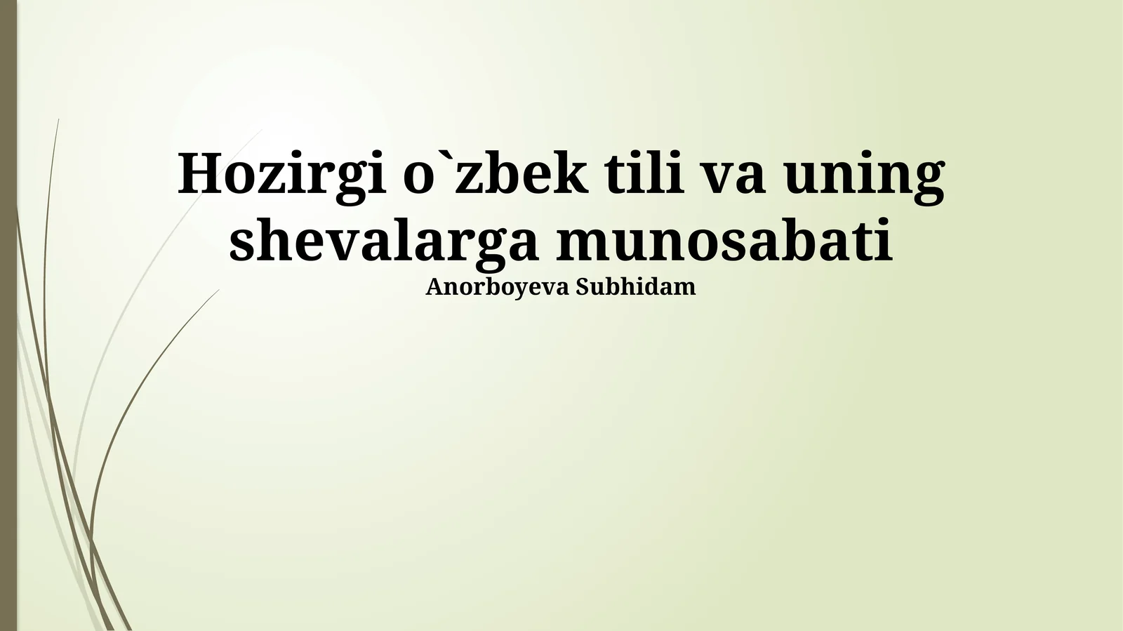 Oʻzbek Adabiy Tili va Dialektlar: Umumiy Qiyos
