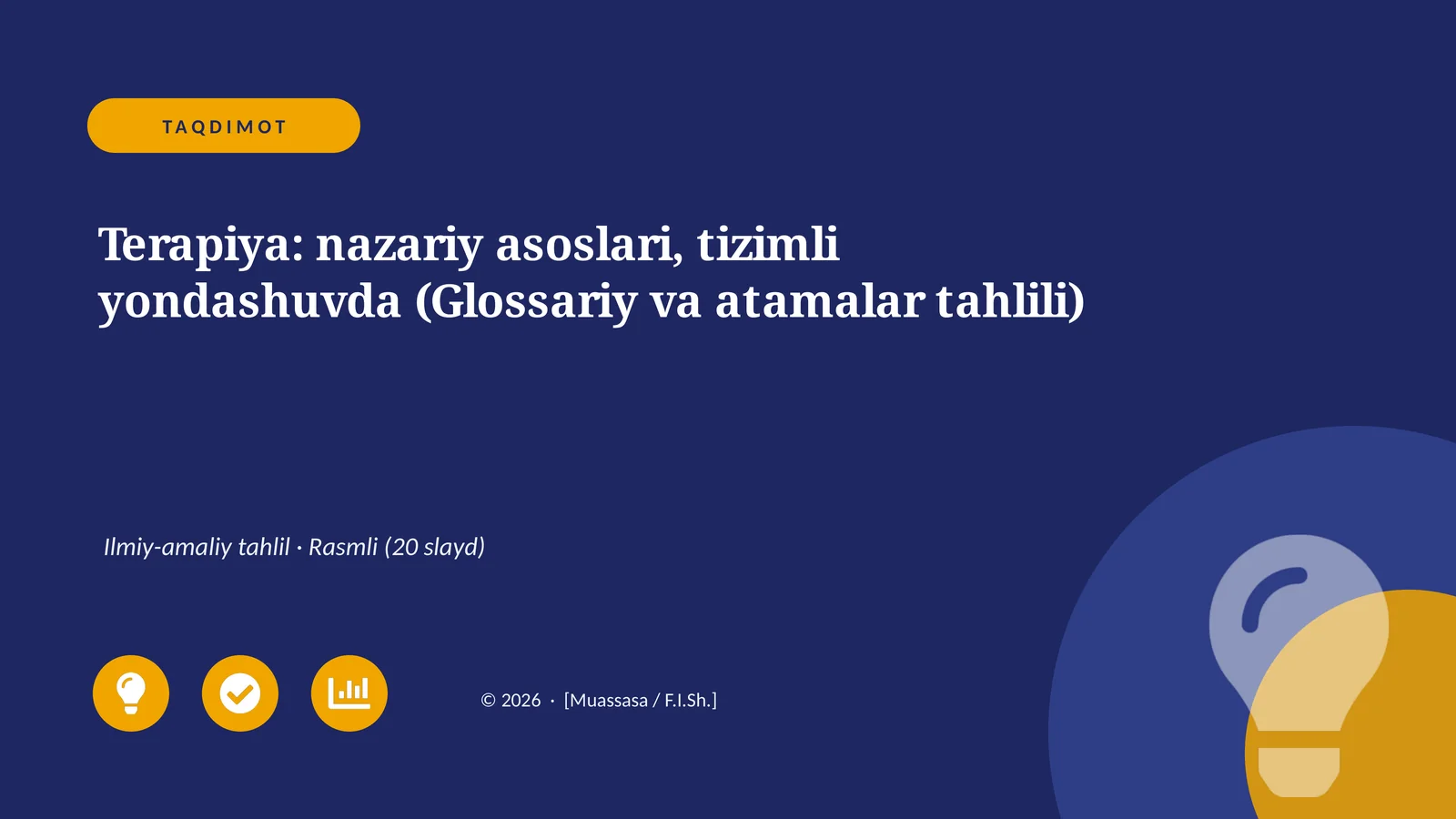 Terapiya: nazariy asoslari, tizimli yondashuvda (Glossariy va atamalar tahlili)