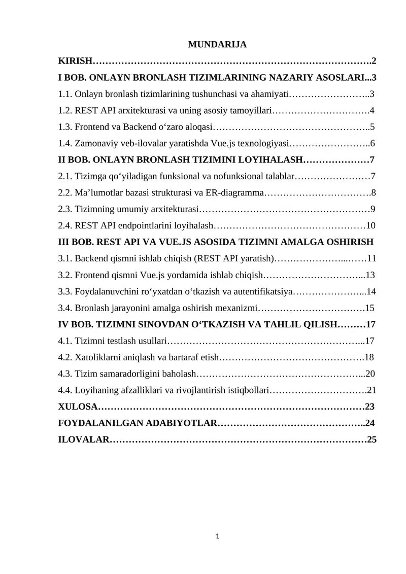 Online bronlash tizimlarining nazariy asoslari