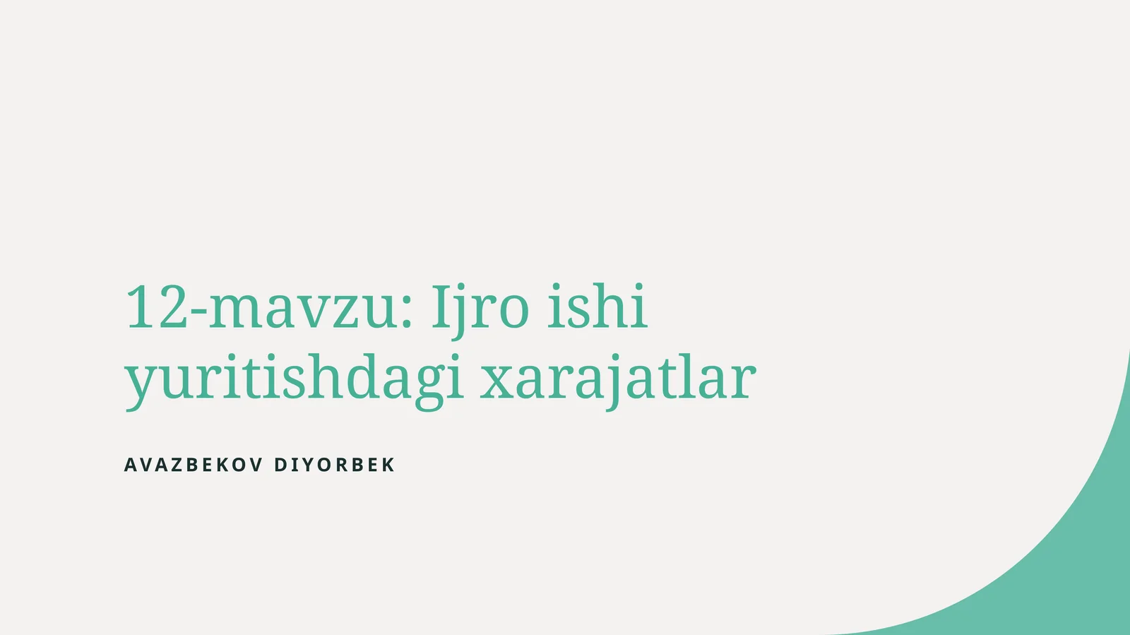 Ijro ishi yuritishdagi xarajatlar
