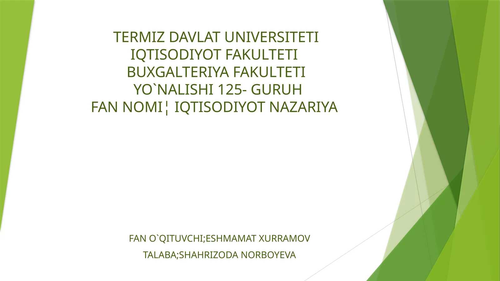 IQTISODIY JAMG`ARISHNING MOHIYATI OMILLARI VA SAMARADORLIGI