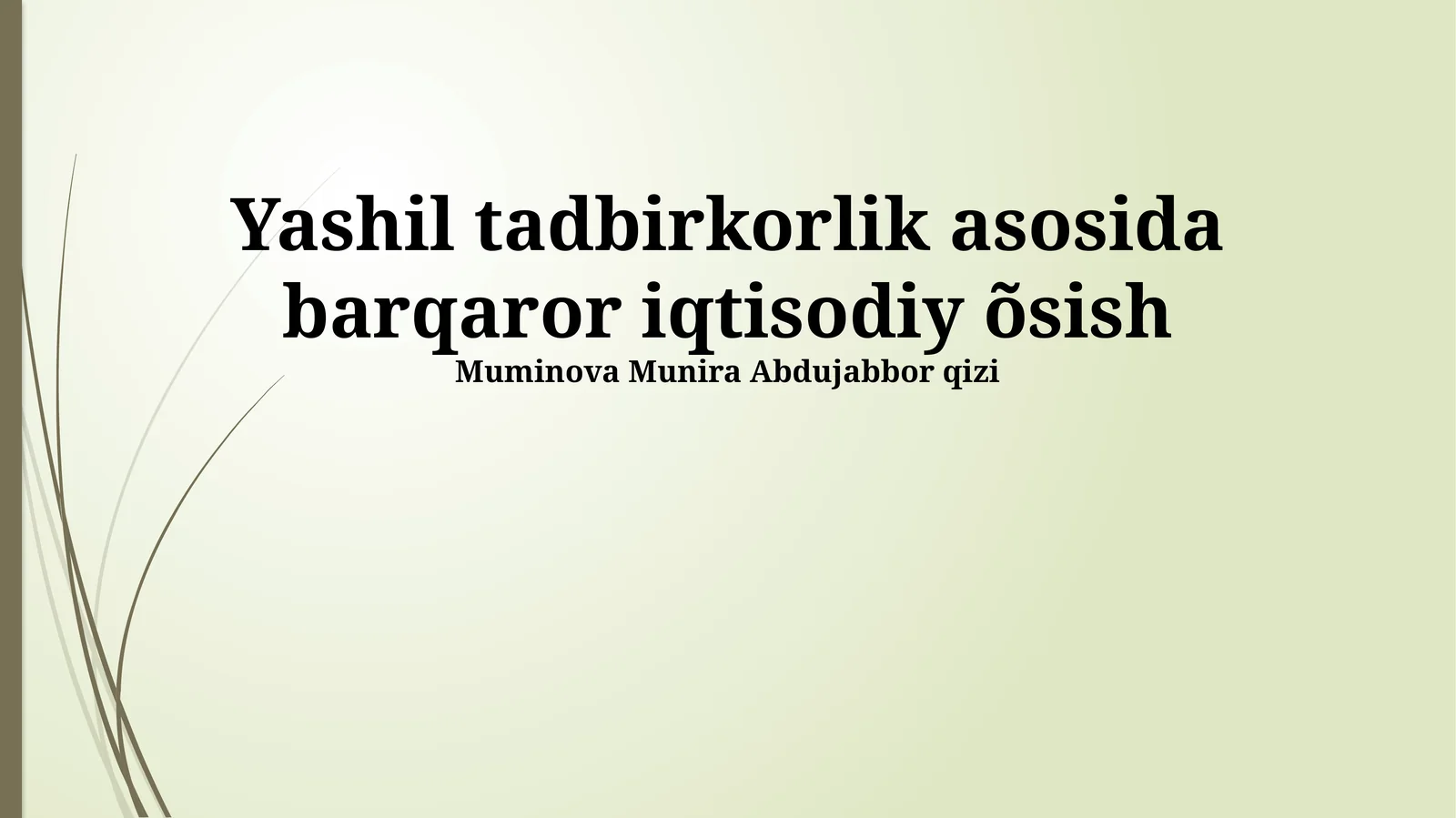 Muvaffaqiyatli yashil biznes namunalari
