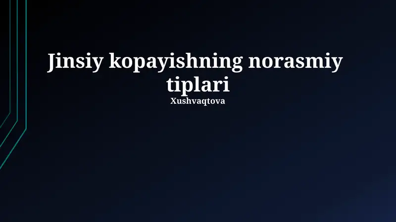Noan'anaviy jinsiy ko'payish turlari