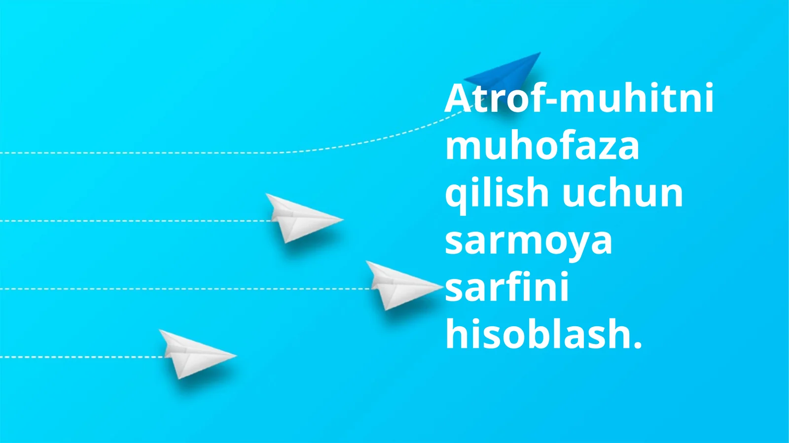 Atrof-muhitni muhofaza qilish uchun sarmoya sarfini hisoblash