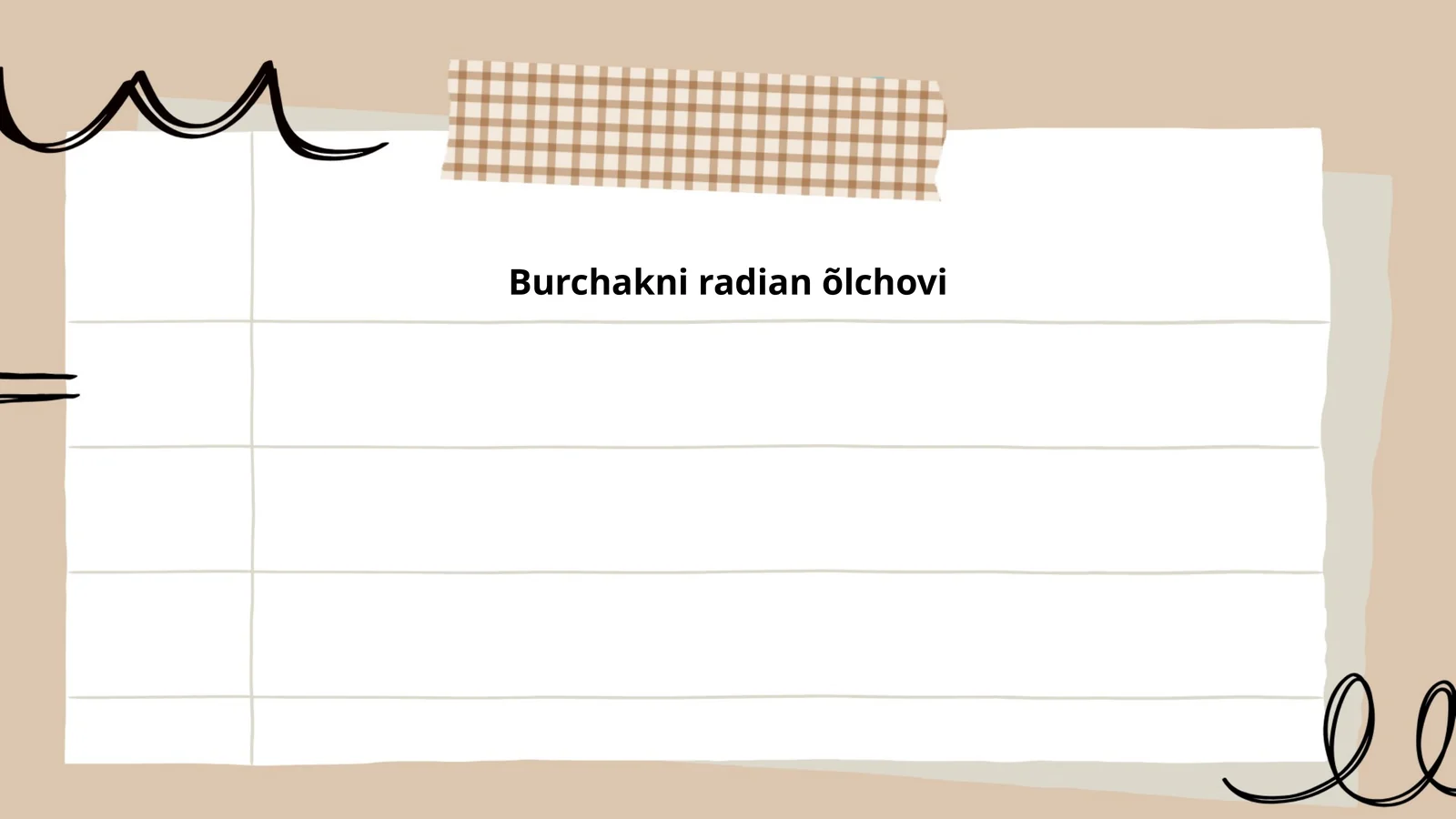 Burchakni radian õlchovi