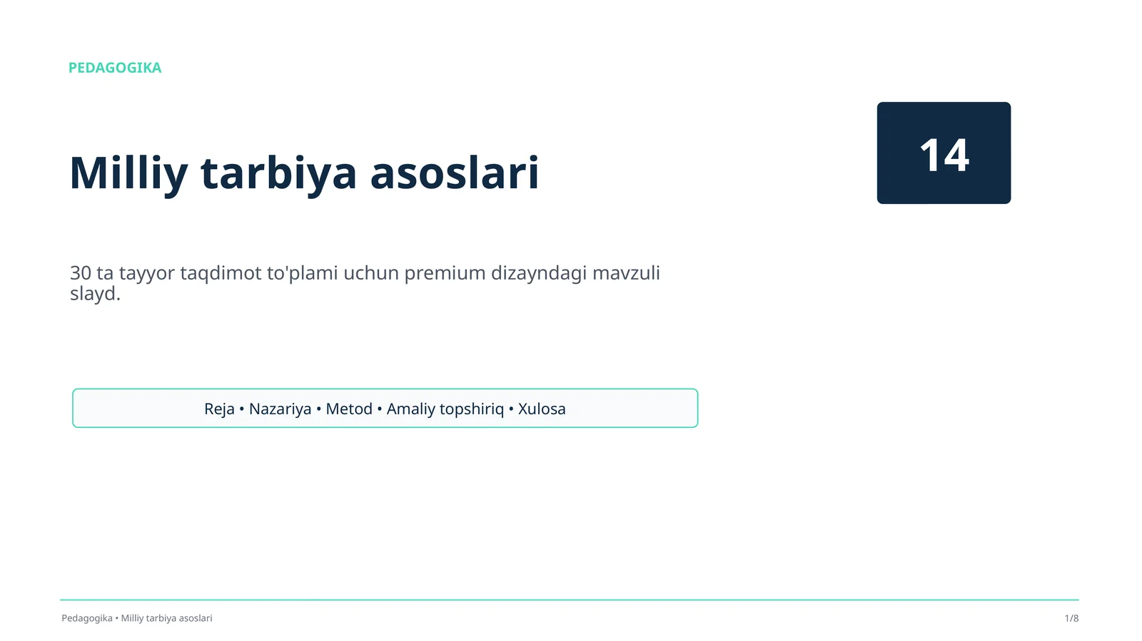 Milliy tarbiya asoslari