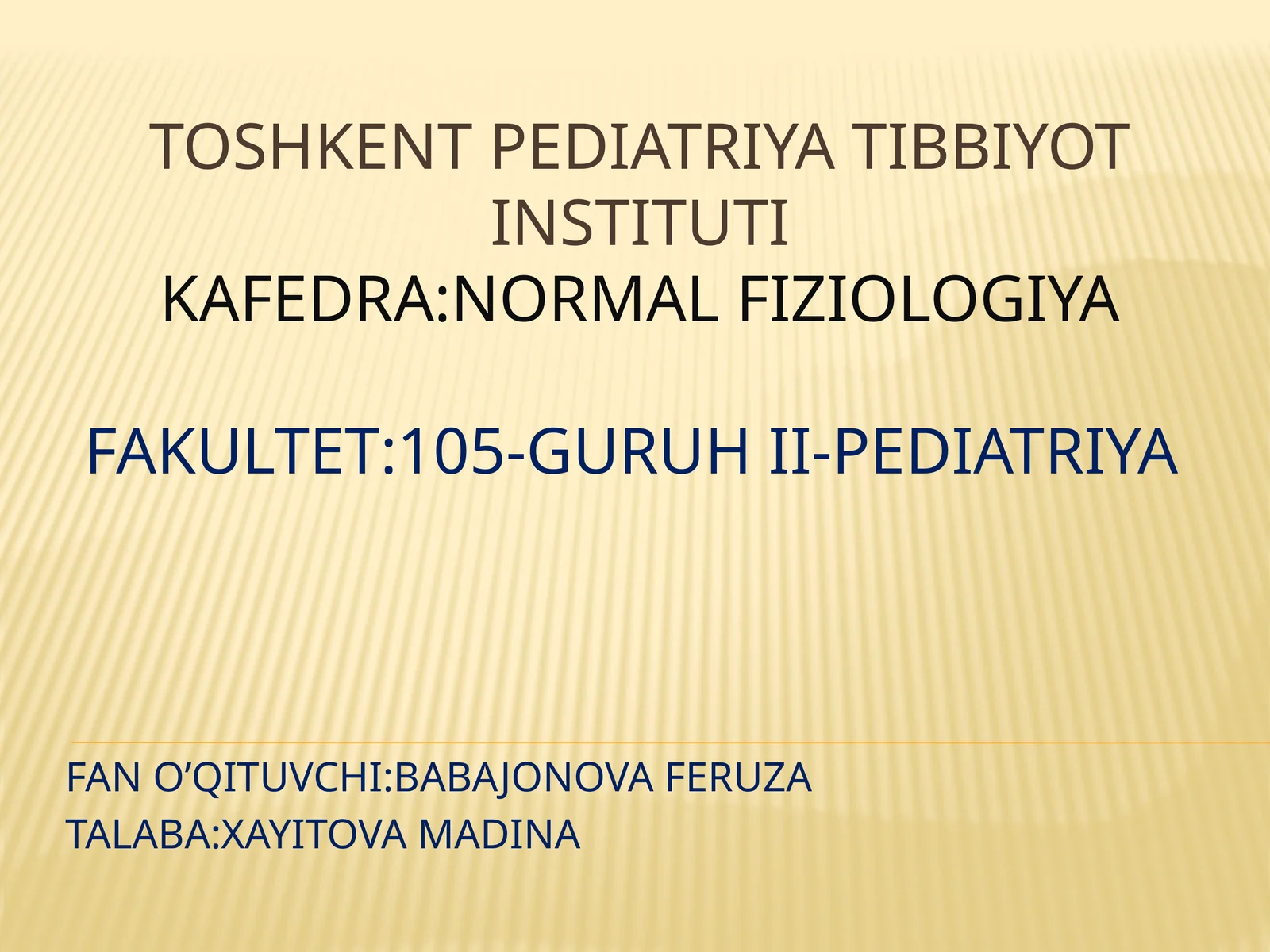 Pul's parametrlari