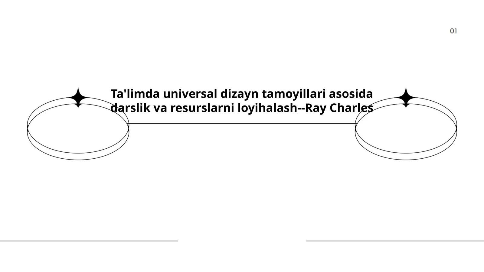 Ta'limda universal dizayn tamoyillari asosida darslik va resurslarni loyihalash--Ray Charles