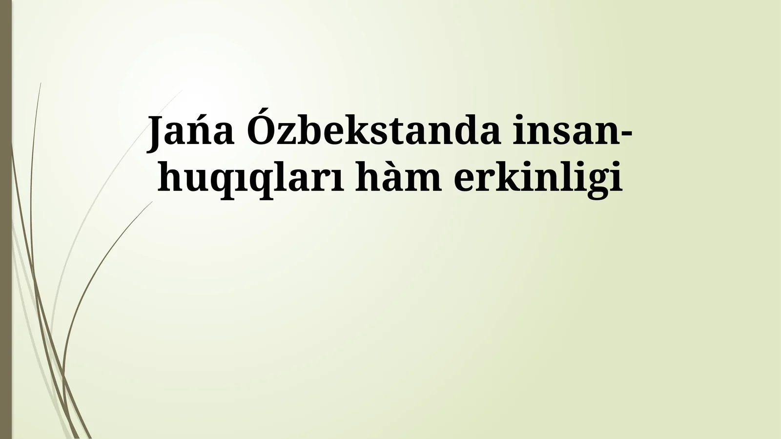 Жаңа Өзбекстандағы инсан ҳуқықлары ҳәм еркинликлери