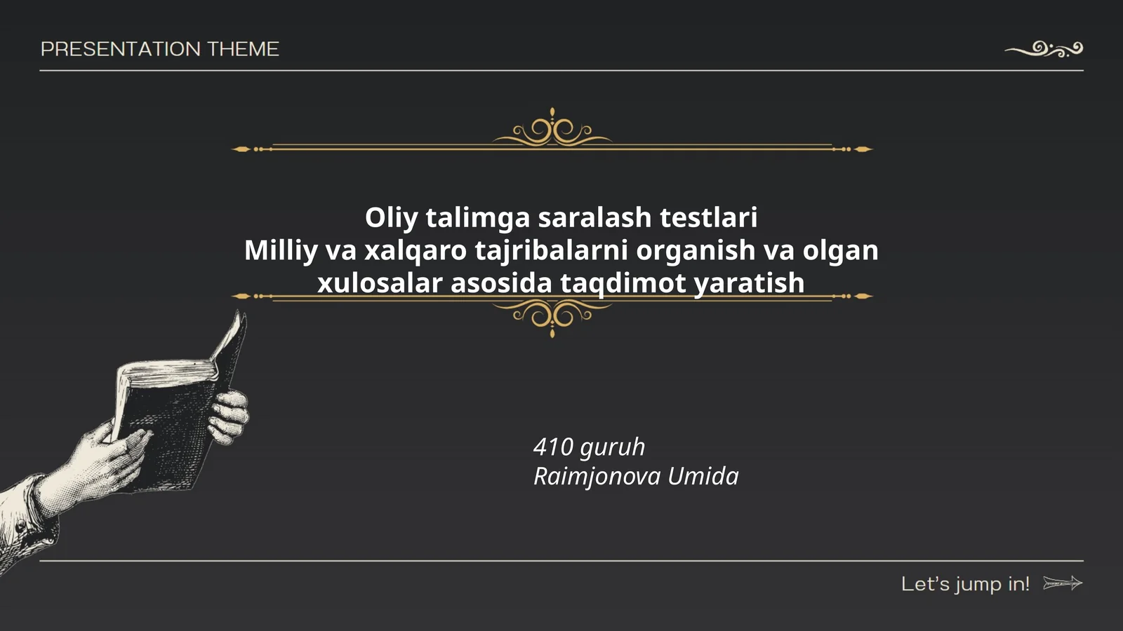 Oliy talimga saralash testlari