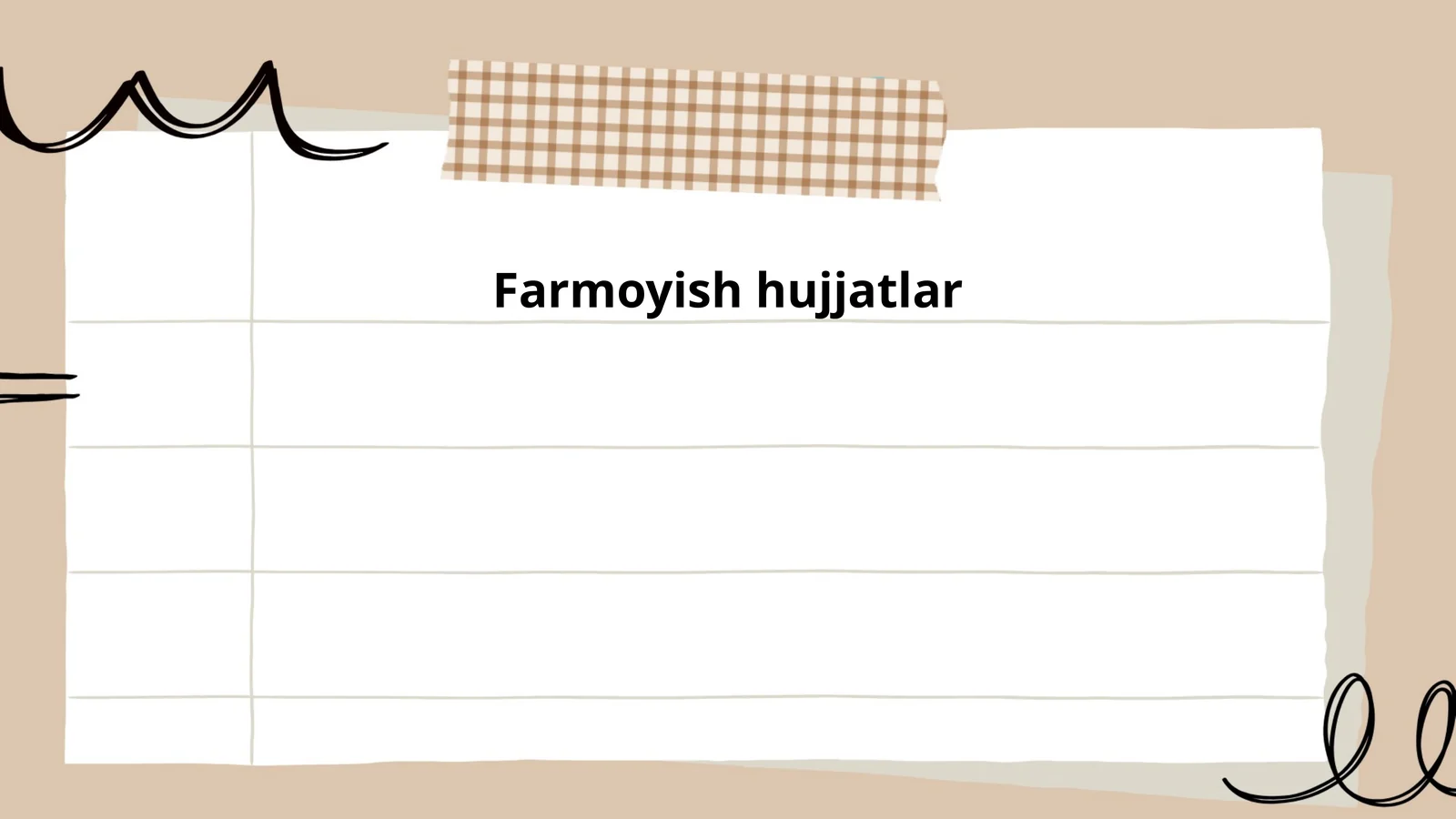 Farmoyish hujjatlar
